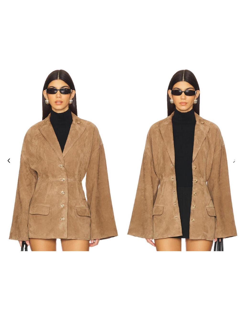 Eaves Revolve Salta Suede Jacket in Tan SIZE M NWT $528msrp - Picture 5 of 11